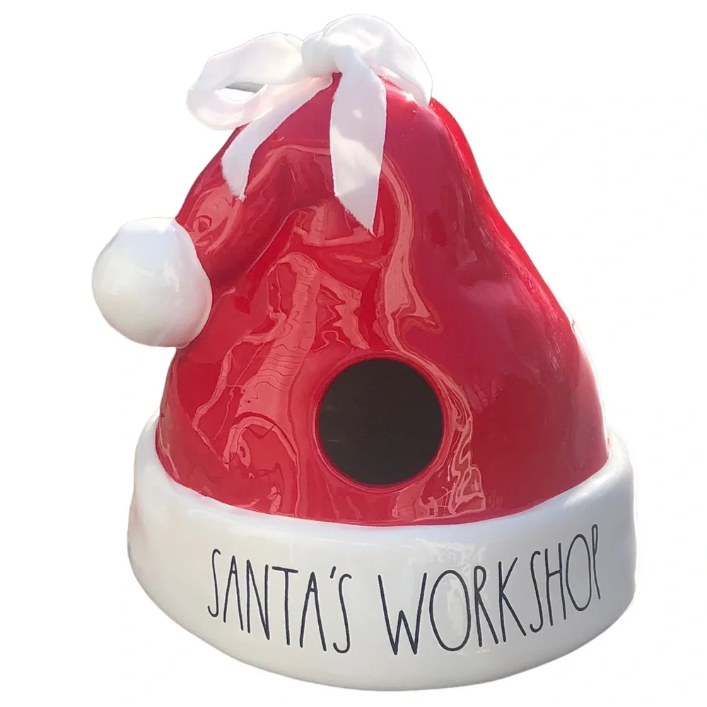 New Rae Dunn Santa’s workshop bird house